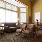 Seating area lobby side view